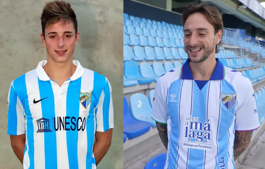 Calero y su filial en el Málaga CF: Fornals, Ontiveros, En-Nesyri, Escandell...