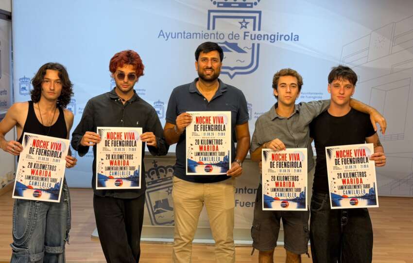 Isaac Vargas durante la presentacion del programa joven de Noche Viva Fuengirola