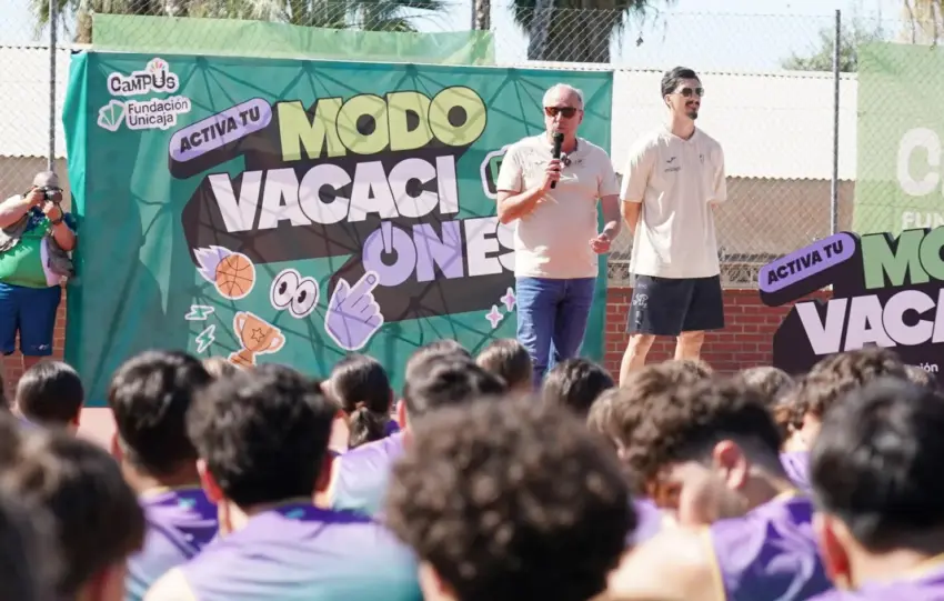 Txus Vidorreta y Nihad Djedovic visitan el Campus de Baloncesto Fundación Unicaja