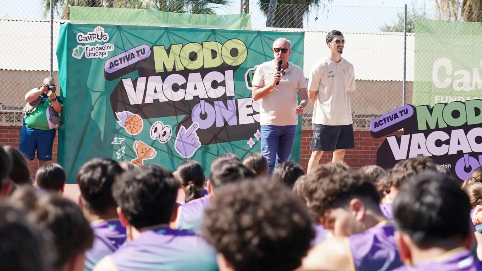 Radio Marca 16 Txus Vidorreta y Nihad Djedovic visitan el Campus de Baloncesto Fundación Unicaja