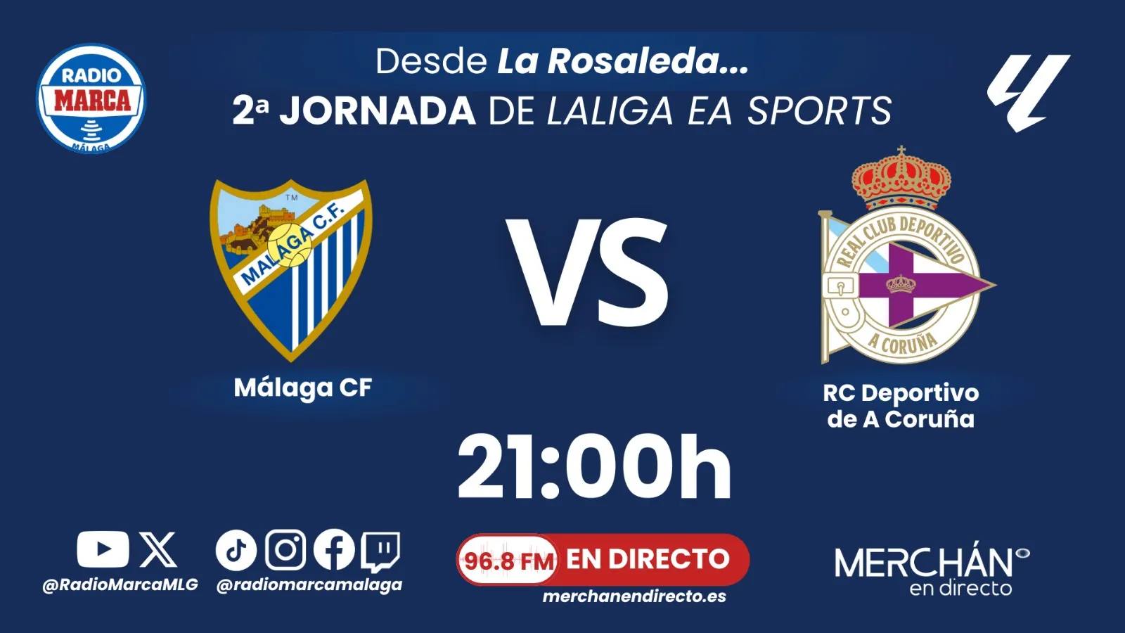 ¡Sigue EN DIRECTO el partido entre Málaga CF y Deportivo de A Coruña!
