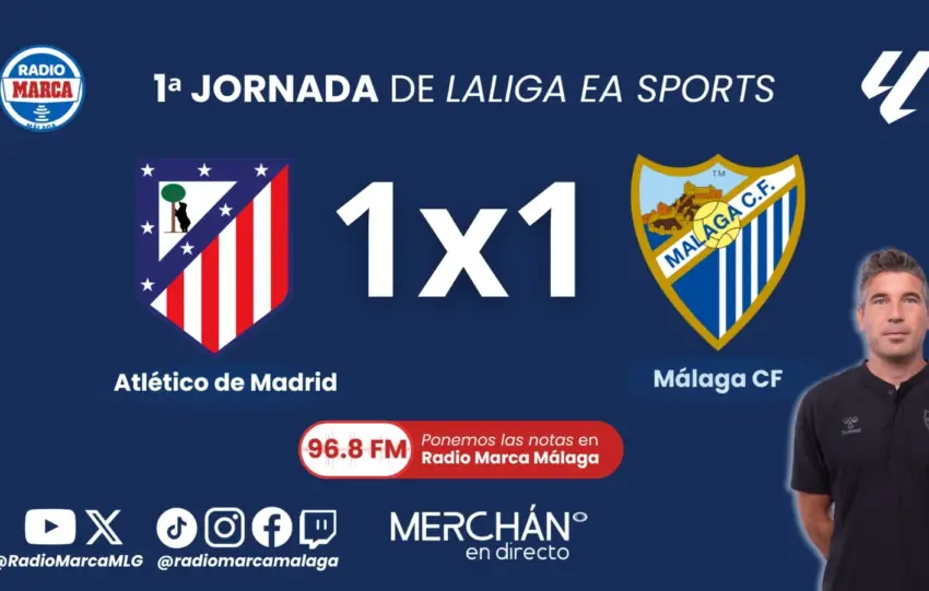 NOTAS Y 1X1 DEL MÁLAGA CF VS ATLÉTICO DE MADRID