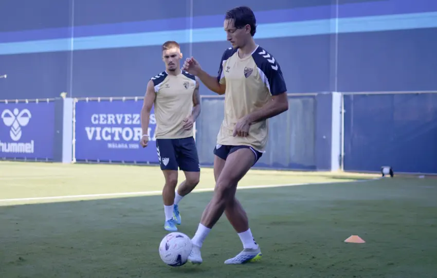 Pablo Martínez Dani Sánchez entrenamiento málaga cf