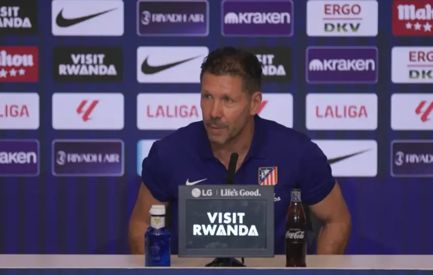 El Málaga CF, ausente en la rueda de prensa previa de Simeone