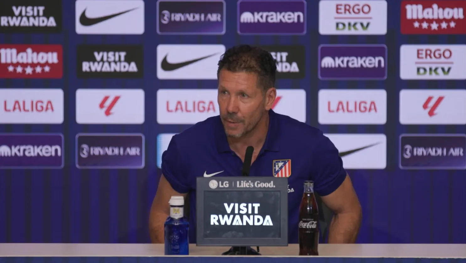 El Málaga CF, ausente en la rueda de prensa previa de Simeone