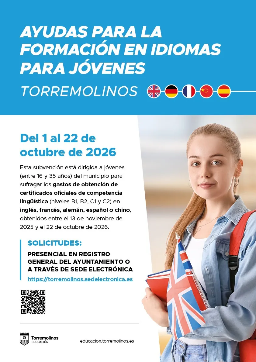 Torremolinos abre el 1 de octubre el plazo para solicitar las ayudas para la formación en idiomas 2 12 - AYUDAS IDIOMAS TORREMOLINOS