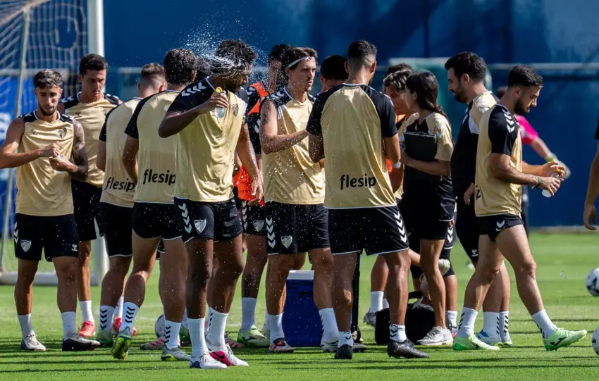 Entrenamiento Málaga CF: Cajuste, Berrocal y Aznou, ya a las órdenes de Funes
