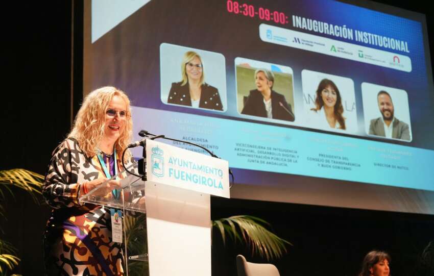La alcaldesa Ana Mula durante su intervencion en el IV Encuentro Nacional de Gestion Publica