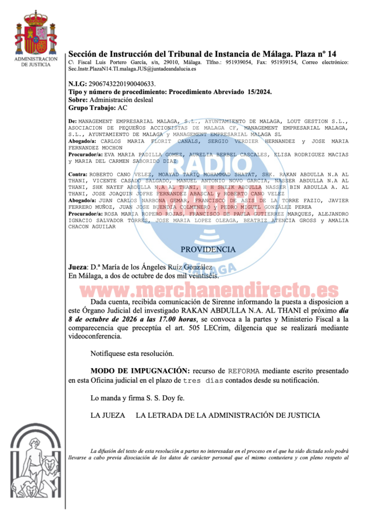 El jueves se decidirá en Málaga el futuro inmediato de Rakan Al-Thani 2 rakan escrito justicia malaga cf